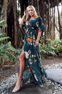Sale Baltic Born Kia Kimono Maxi Dress | Deep Topaz Floral