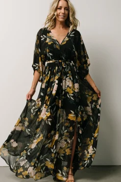 Fashion Baltic Born Kia Kimono Maxi Dress | Midnight Floral