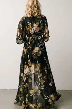 Fashion Baltic Born Kia Kimono Maxi Dress | Midnight Floral