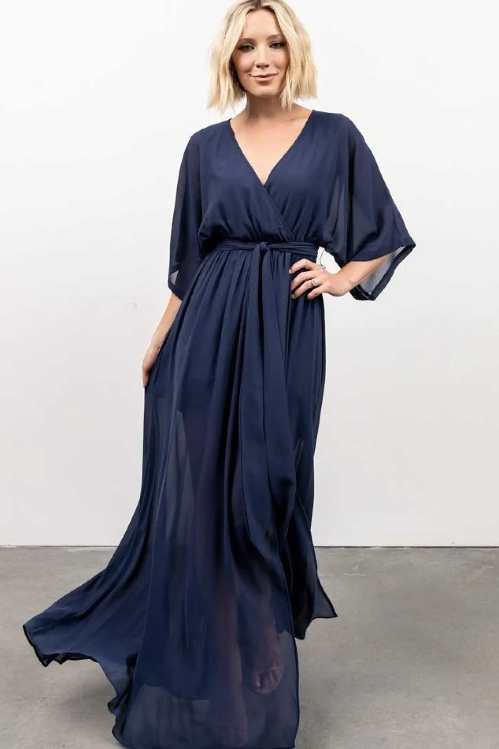 New Baltic Born Kia Kimono Maxi Dress | Navy