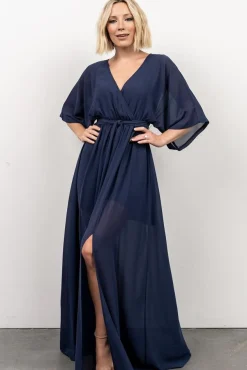 New Baltic Born Kia Kimono Maxi Dress | Navy