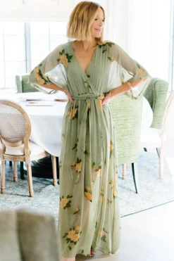 Hot Baltic Born Kia Kimono Maxi Dress | Olive Floral