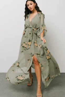 Hot Baltic Born Kia Kimono Maxi Dress | Olive Floral