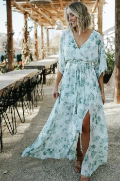 Best Baltic Born Kia Kimono Maxi Dress | Sage Floral