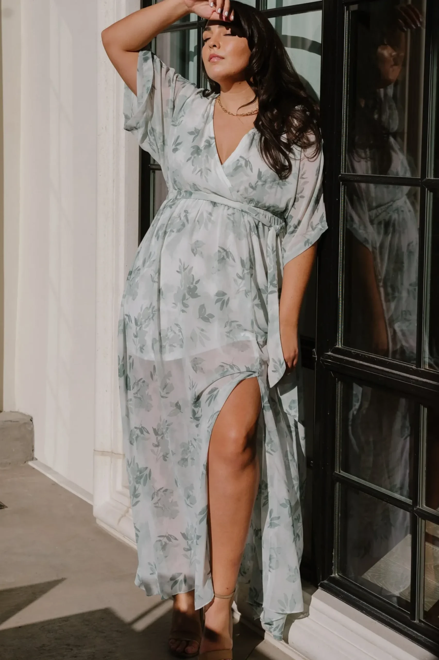 Best Baltic Born Kia Kimono Maxi Dress | Sage Floral