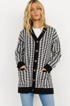 Fashion Baltic Born Kimball Houndstooth Cardigan | Black + White