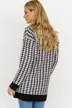 Fashion Baltic Born Kimball Houndstooth Cardigan | Black + White