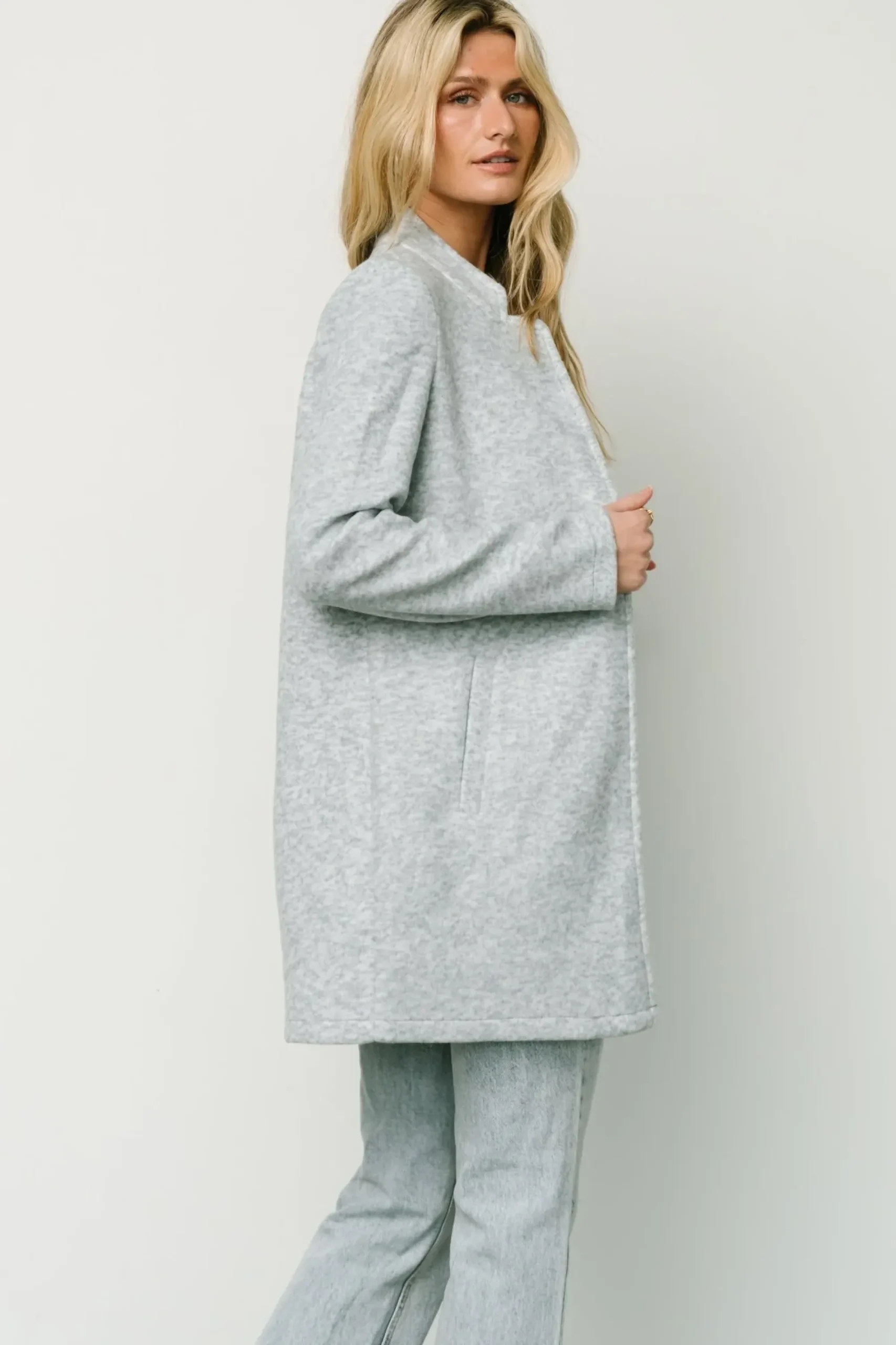 Outlet Baltic Born Knoll Notch Jacket | Heather Light Blue