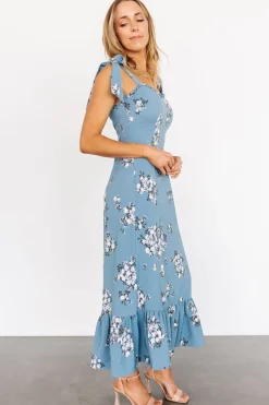 Outlet Baltic Born Krissy Midi Dress | Dusty Blue Floral