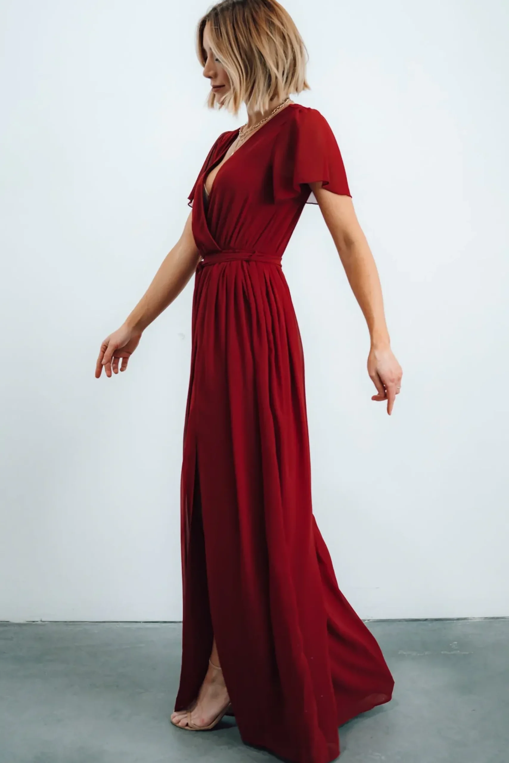 New Baltic Born Kristina Maxi Dress | Burgundy