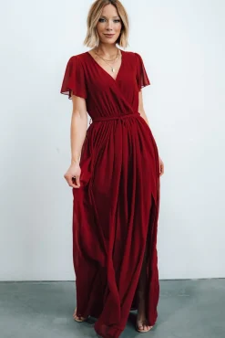 New Baltic Born Kristina Maxi Dress | Burgundy