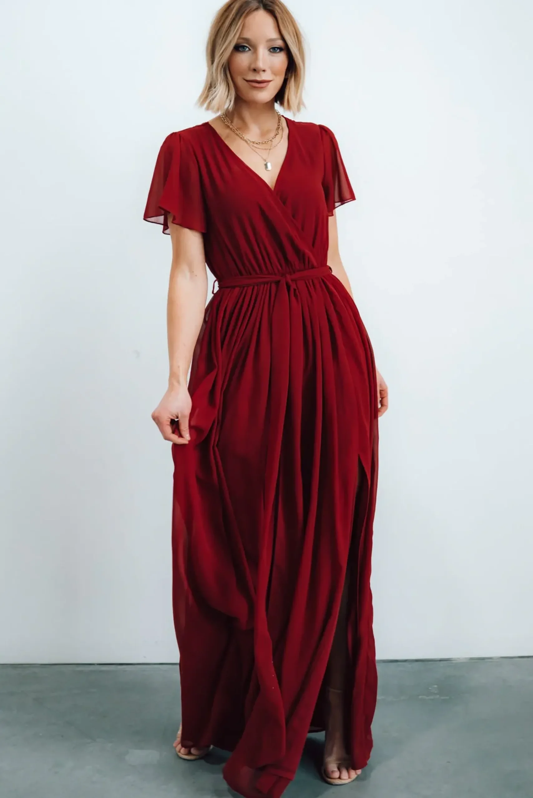 New Baltic Born Kristina Maxi Dress | Burgundy