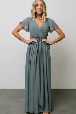 New Baltic Born Kristina Maxi Dress | Dusty Blue