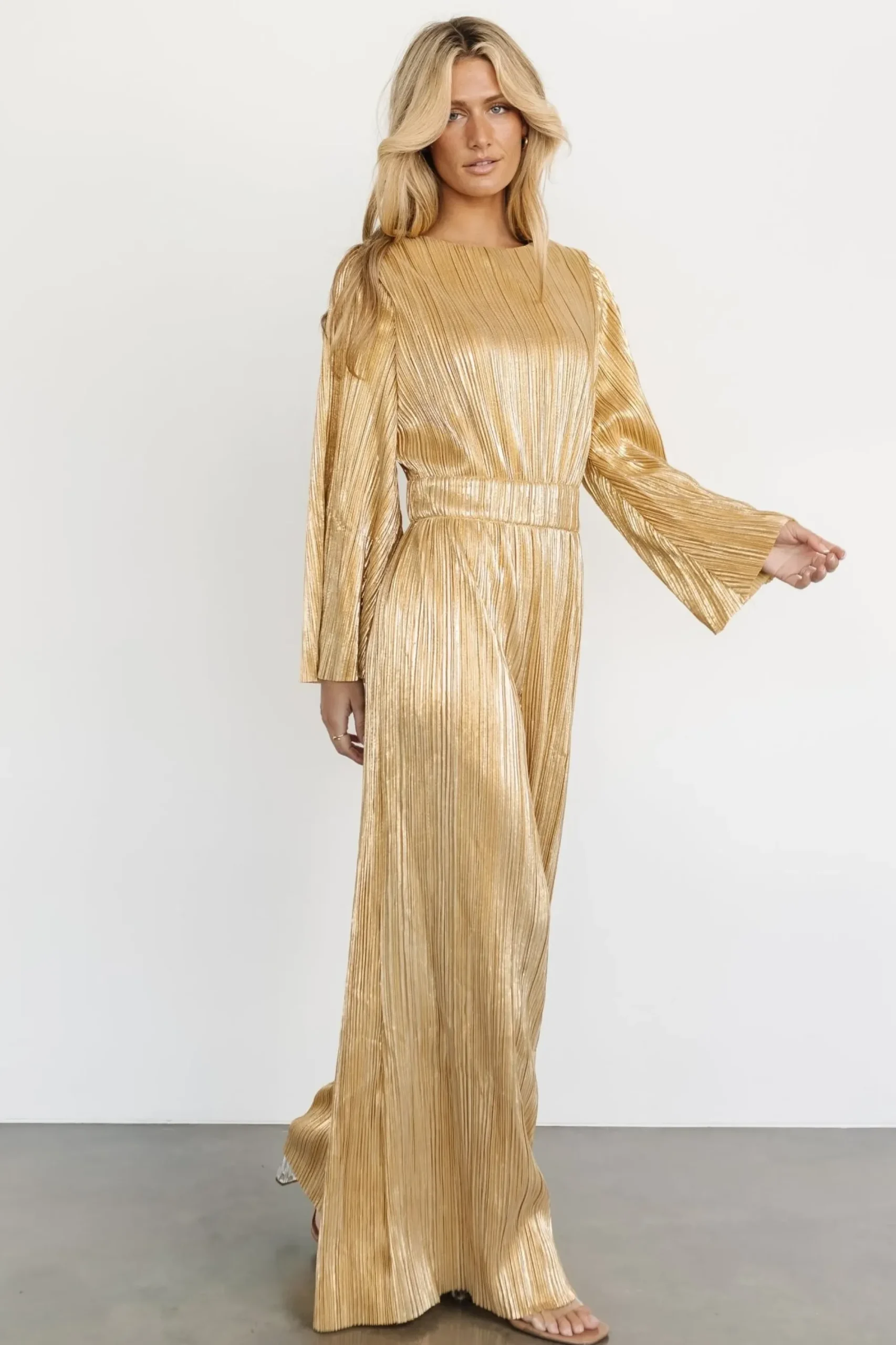 Fashion Baltic Born La Rambla Pleated Jumpsuit | Gold