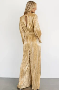 Fashion Baltic Born La Rambla Pleated Jumpsuit | Gold