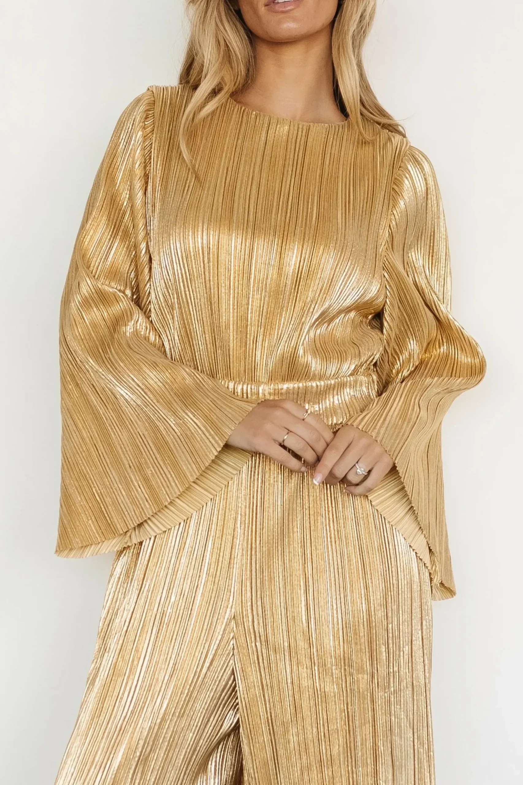 Fashion Baltic Born La Rambla Pleated Jumpsuit | Gold