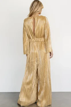 Fashion Baltic Born La Rambla Pleated Jumpsuit | Gold