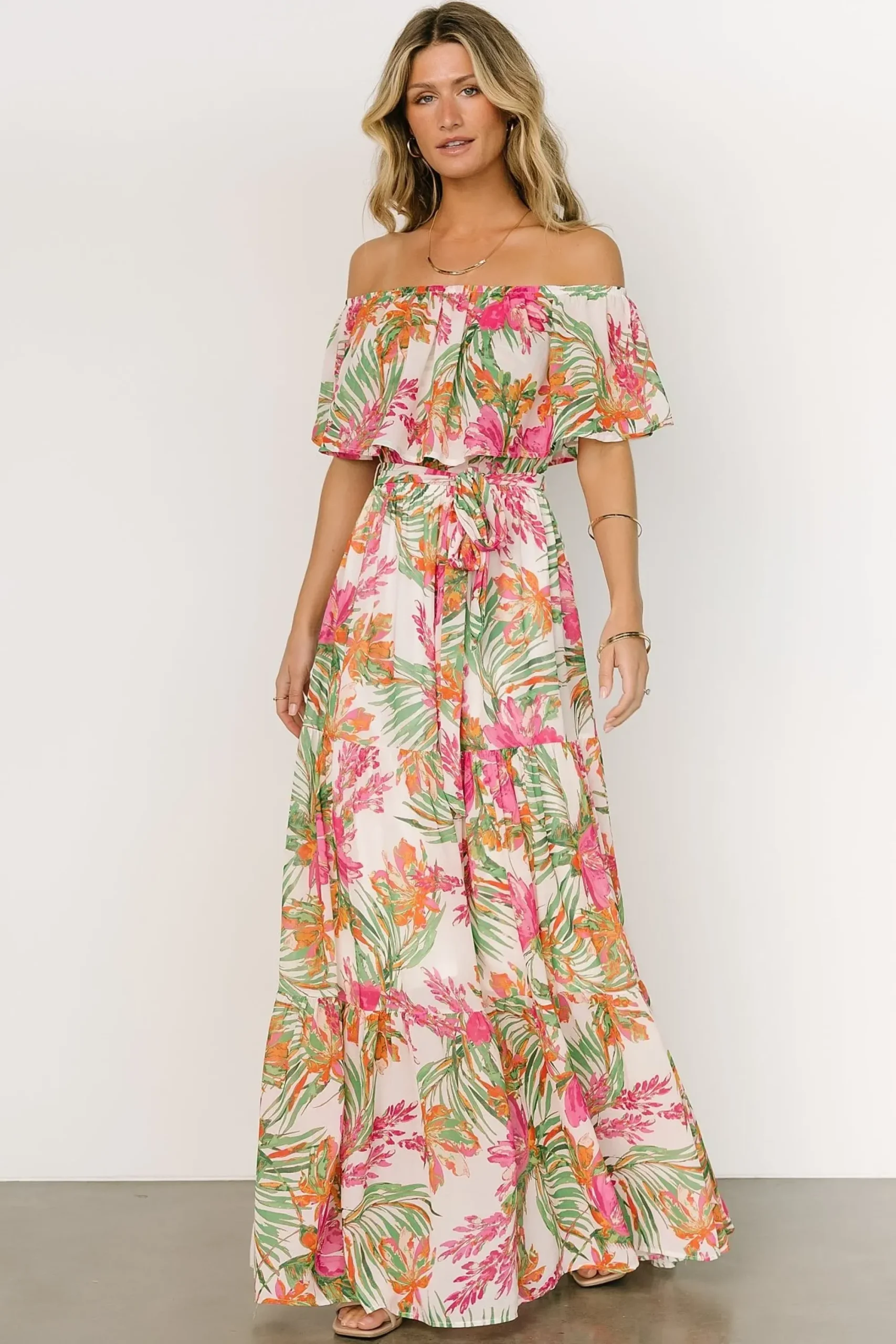 Sale Baltic Born Lahaina Off Shoulder Maxi Dress | Multi