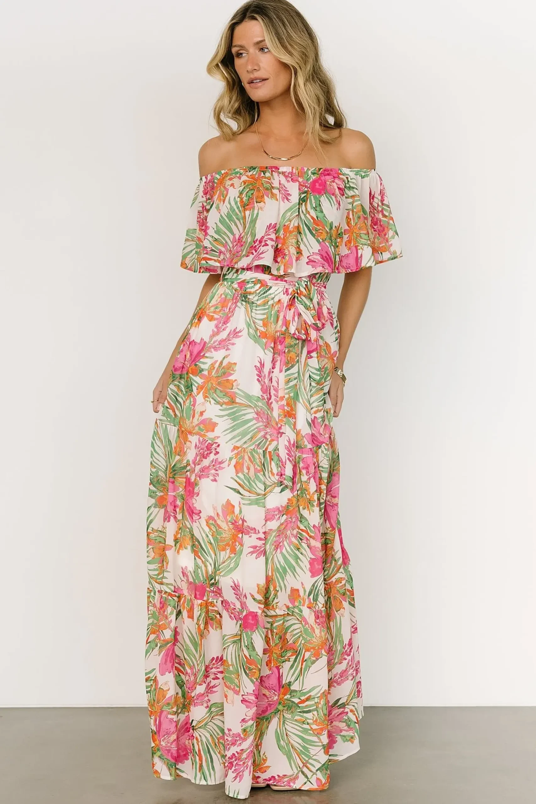 Sale Baltic Born Lahaina Off Shoulder Maxi Dress | Multi