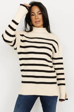 Best Baltic Born Landell Striped Sweater | Ivory + Black