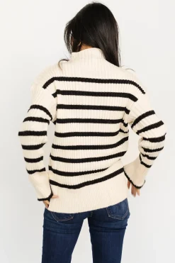 Best Baltic Born Landell Striped Sweater | Ivory + Black