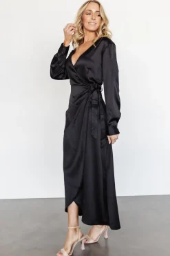Clearance Baltic Born Lawrence Wrap Maxi Dress | Black