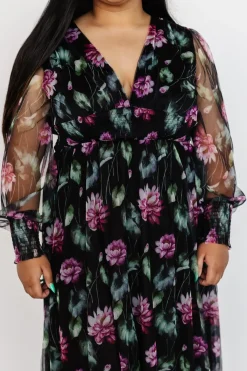 Fashion Baltic Born Layla Tulle Maxi Dress | Black Multi