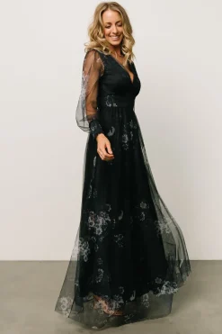 Discount Baltic Born Layla Tulle Maxi Dress | Navy Multi