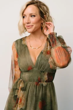 Hot Baltic Born Layla Tulle Maxi Dress | Olive + Rust