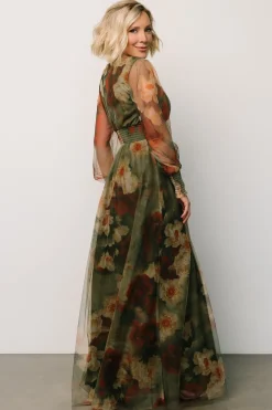 Hot Baltic Born Layla Tulle Maxi Dress | Olive + Rust