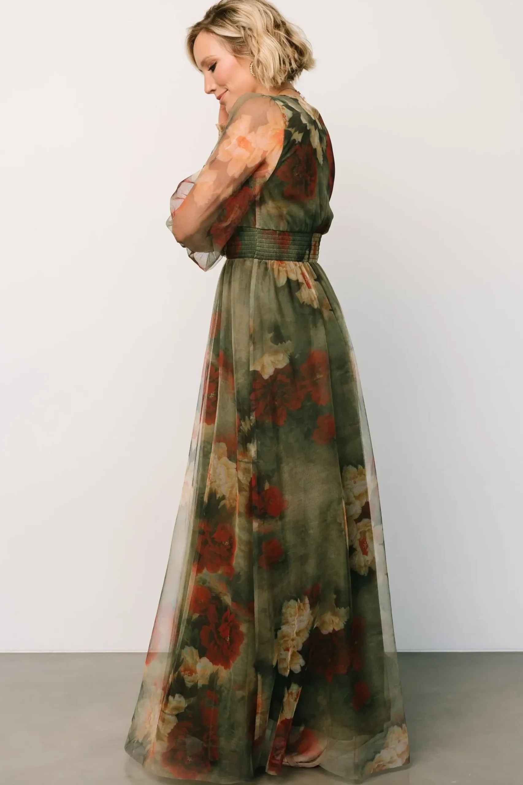 Hot Baltic Born Layla Tulle Maxi Dress | Olive + Rust