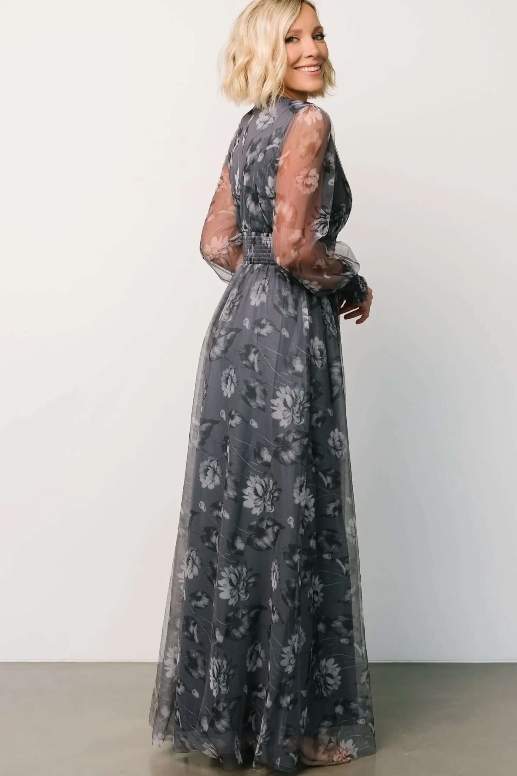 Best Baltic Born Layla Tulle Maxi Dress | Slate Floral