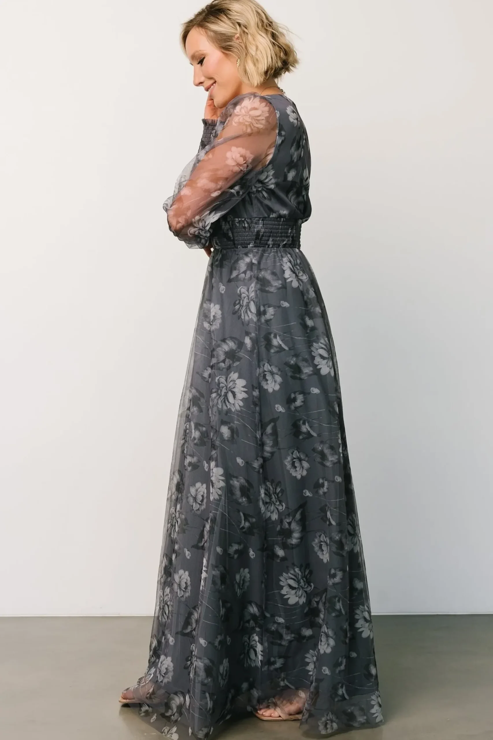 Best Baltic Born Layla Tulle Maxi Dress | Slate Floral