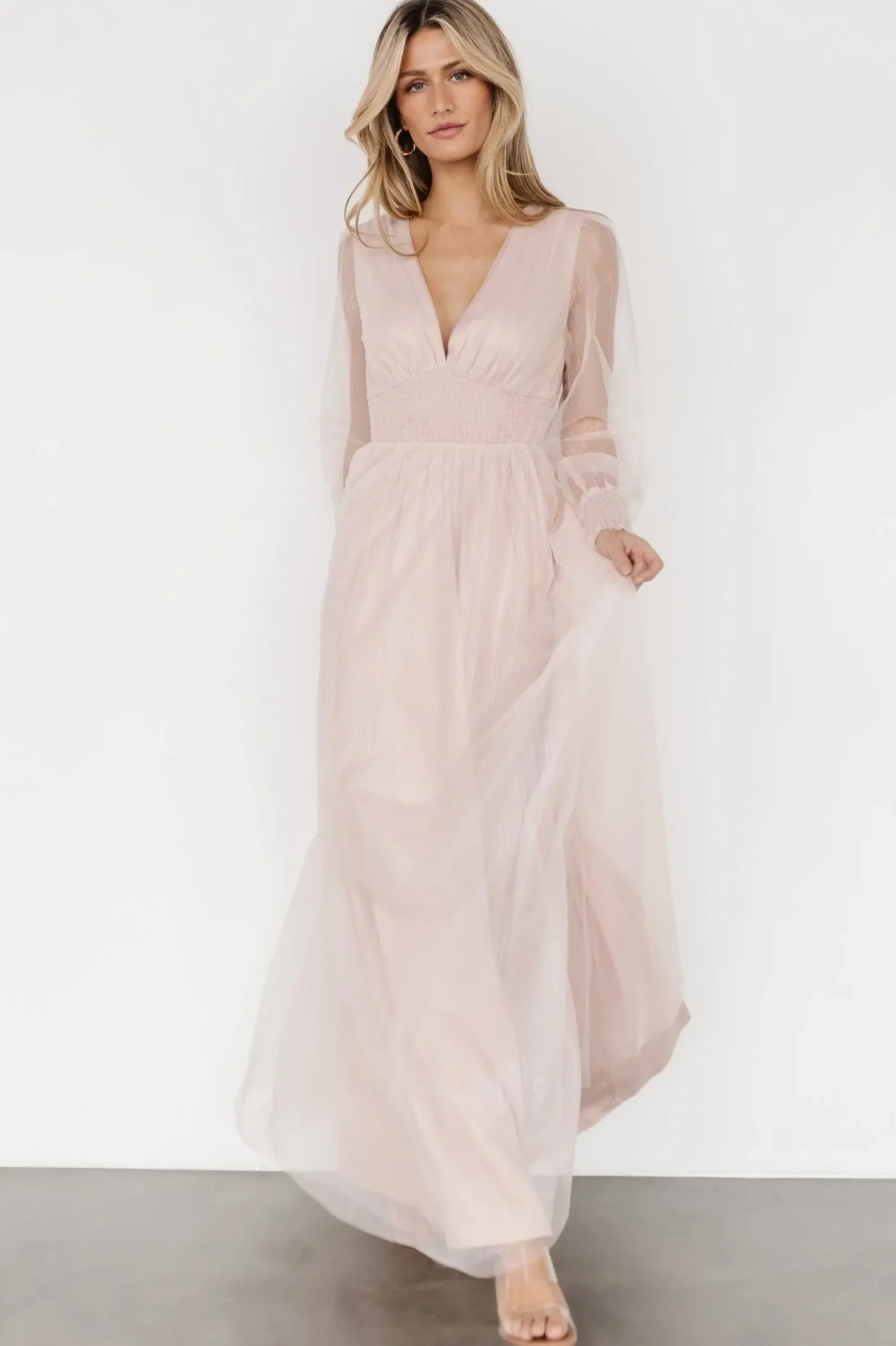 Best Baltic Born Layla Tulle Maxi Dress | Shimmer Pink