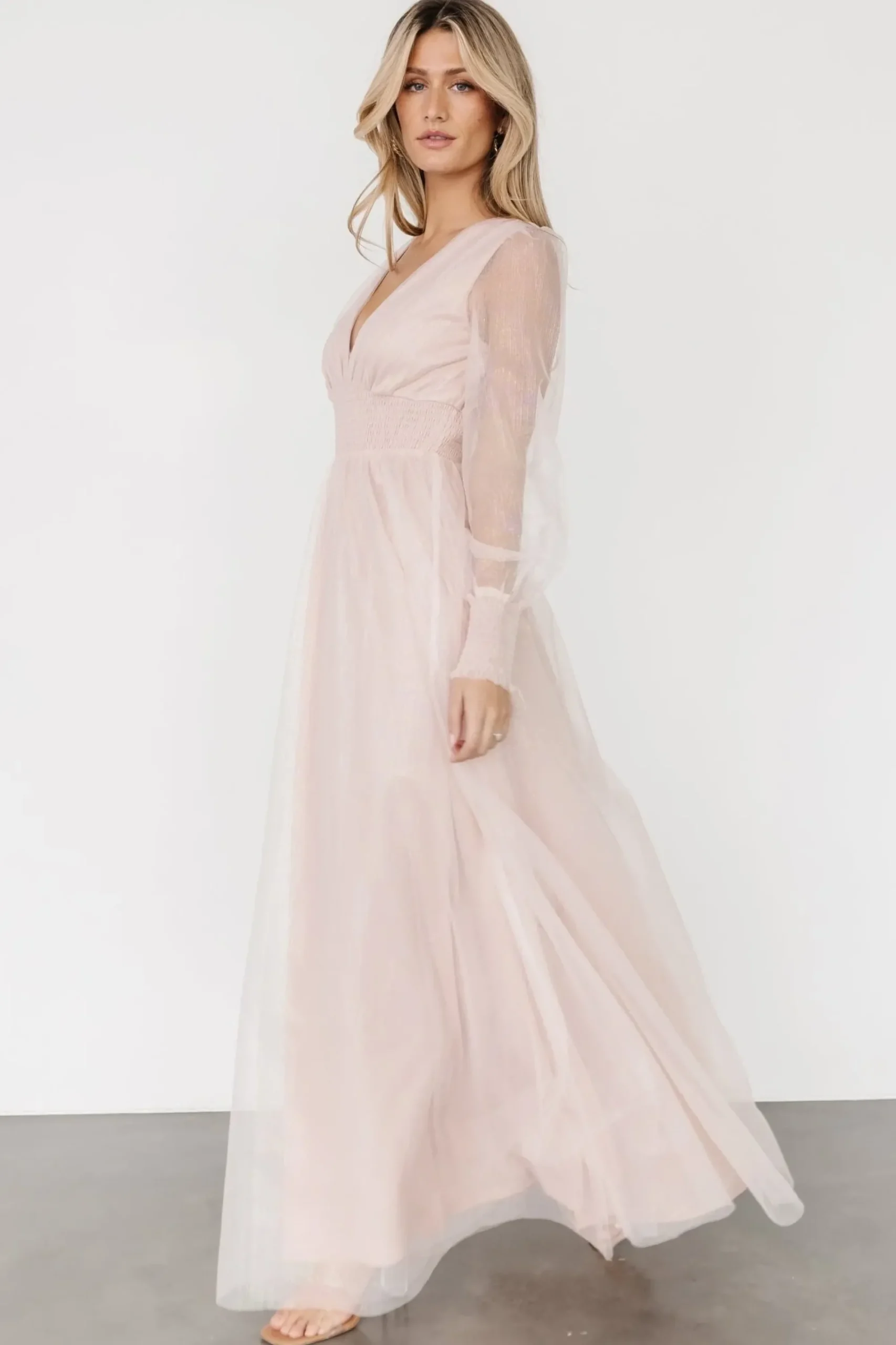 Best Baltic Born Layla Tulle Maxi Dress | Shimmer Pink