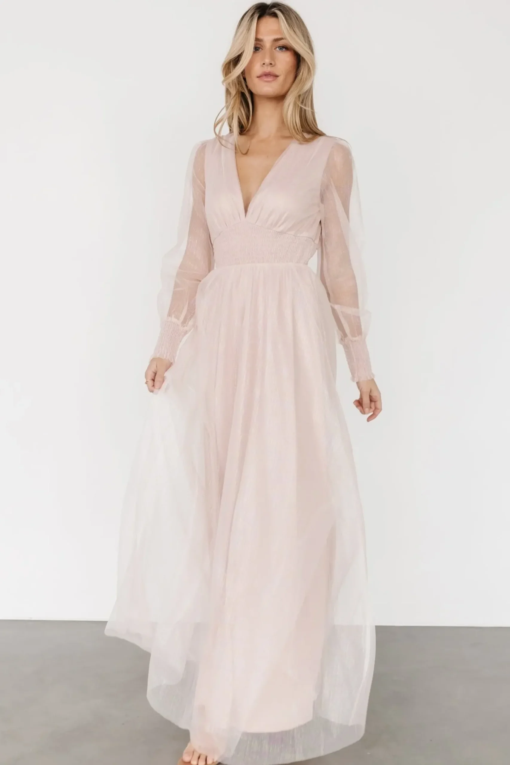 Best Baltic Born Layla Tulle Maxi Dress | Shimmer Pink