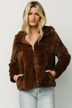 Outlet Baltic Born Leeds Faux Fur Jacket | Brown