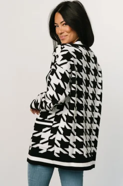Best Baltic Born Leroy Houndstooth Cardigan | Black + White