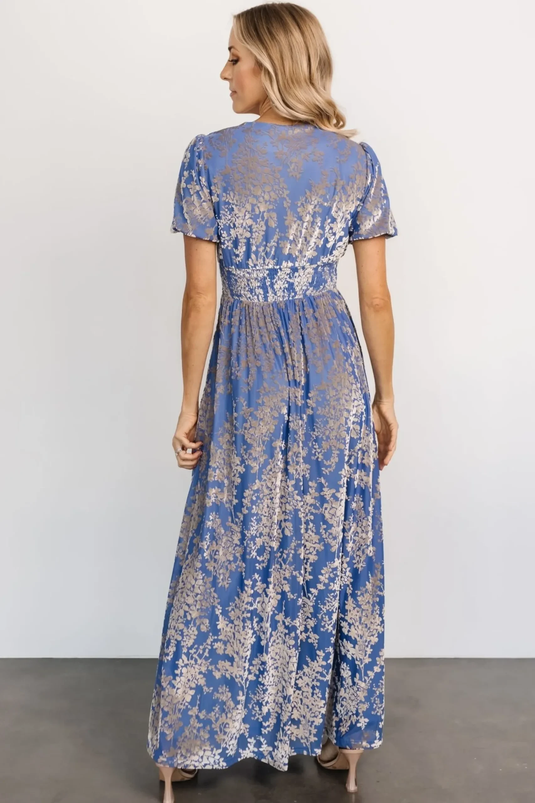 Best Baltic Born Leslie Velvet Maxi Dress | Blue + Silver