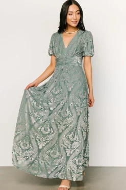 Best Baltic Born Leslie Velvet Maxi Dress | Sage + Silver