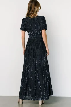 Online Baltic Born Leslie Velvet Maxi Dress | Deep Blue
