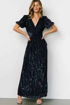 Online Baltic Born Leslie Velvet Maxi Dress | Deep Blue