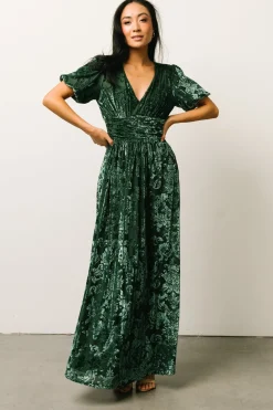 Outlet Baltic Born Leslie Velvet Maxi Dress | Pine