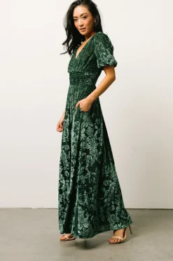 Outlet Baltic Born Leslie Velvet Maxi Dress | Pine