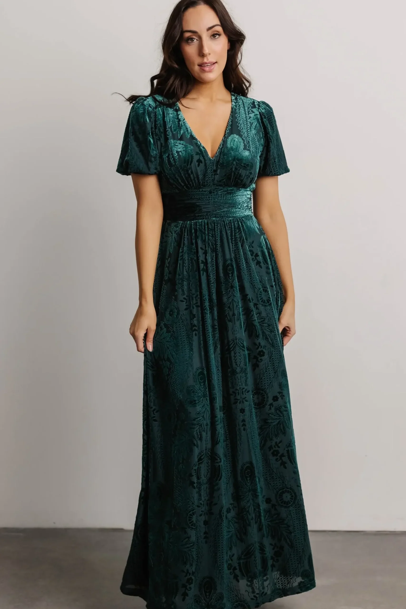 Fashion Baltic Born Leslie Velvet Maxi Dress | Emerald