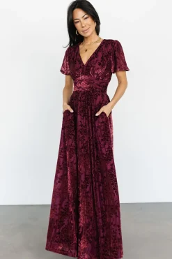 Outlet Baltic Born Leslie Velvet Maxi Dress | Mulberry