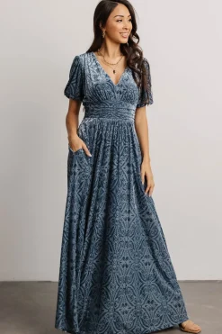 Best Baltic Born Leslie Velvet Maxi Dress | Blue