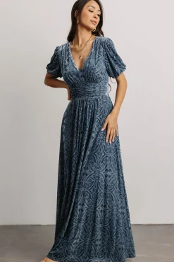 Best Baltic Born Leslie Velvet Maxi Dress | Blue
