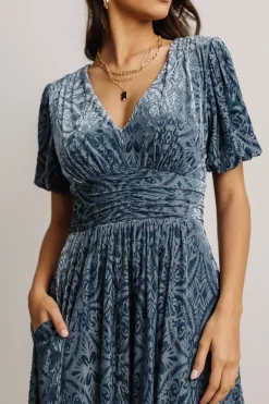 Best Baltic Born Leslie Velvet Maxi Dress | Blue