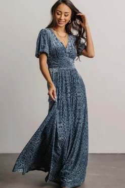 Best Baltic Born Leslie Velvet Maxi Dress | Blue